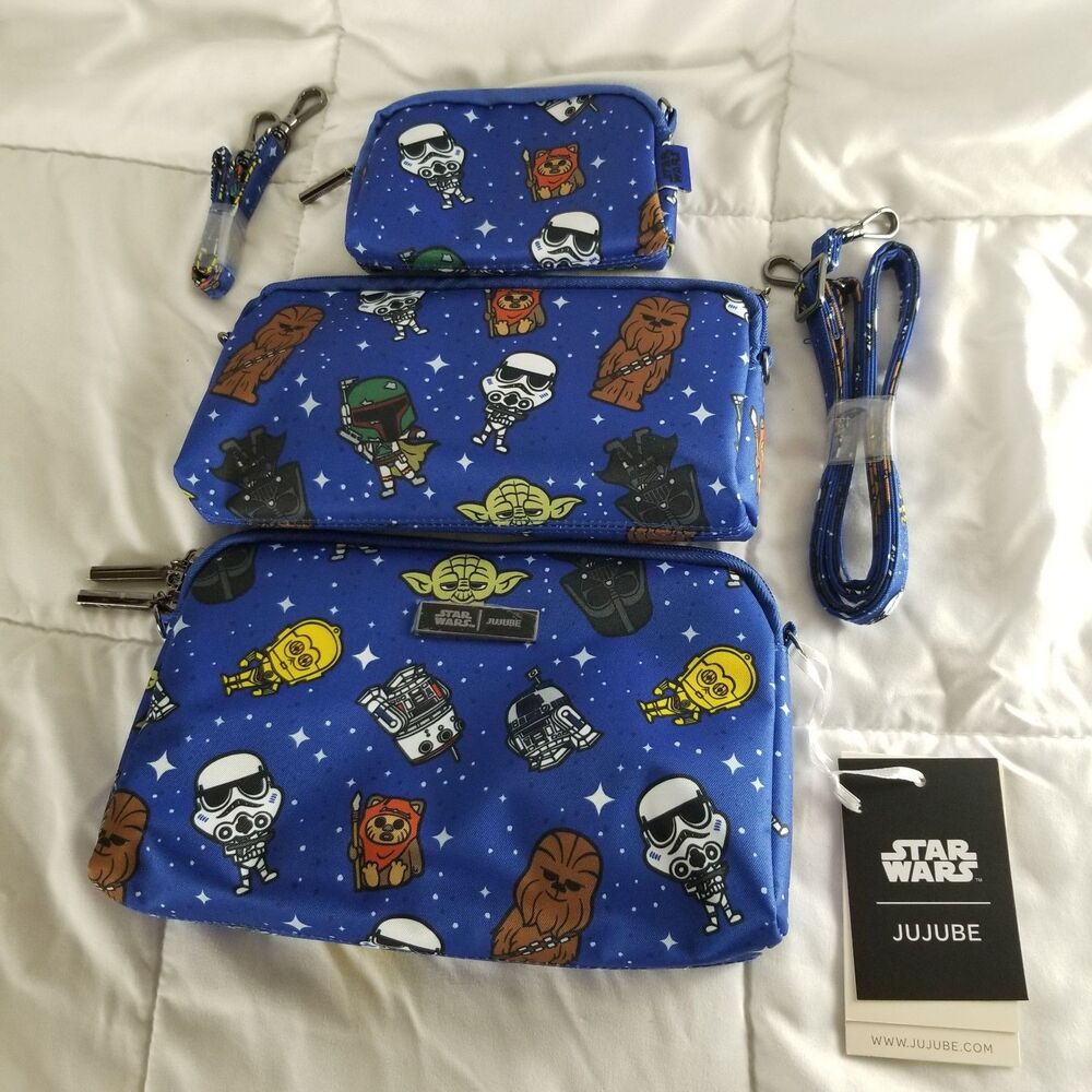 JuJuBe Disney Star Wars Be Set 3 Zip Pouch Long Short Strap Galaxy of Rivals NEW